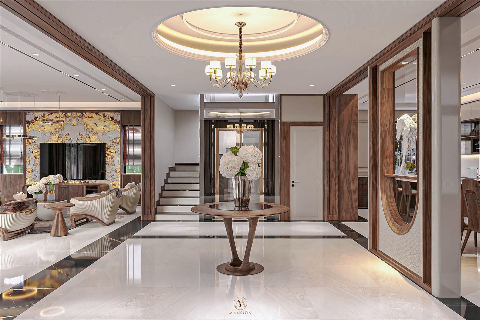 Dự án: Thiết kế biệt thự hiện đại 650m² gỗ óc chó cao cấp tại Hà Nội