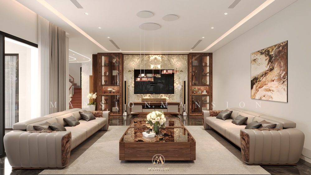 Dự án: Thiết kế, thi công nội thất biệt thự gỗ óc chó Splendora An Khánh