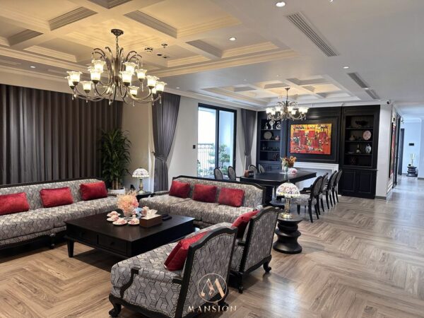 DA: Hoàn tất thi công căn hộ đập thông rộng 300m2 tại Times City, phong cách Indochine X Bắc Âu