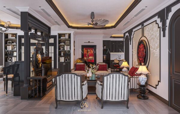 DA: Thiết kế thi công nội thất căn hộ Super Studio phong cách Indochine